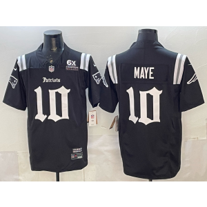 Maye New England Patriots black Vapor jersey