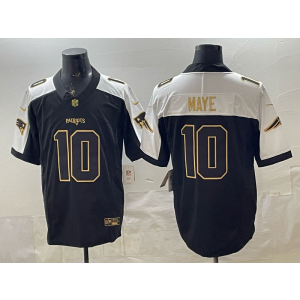 Maye Black New England Patriots white Vapor jersey