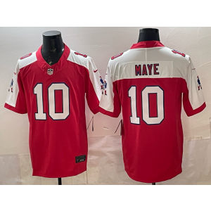Maye New England Patriots orange Vapor jersey