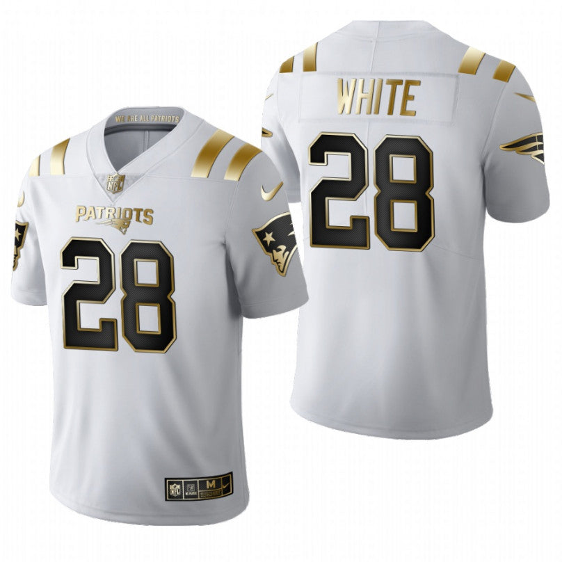 James White New England Patriots gold Vapor jersey