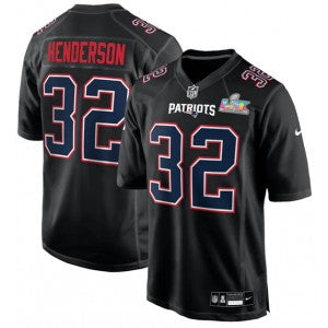 TreVeyon Henderson New England Patriots black Vapor jersey