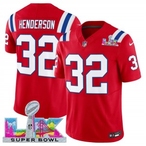 TreVeyon Henderson New England Patriots red Vapor jersey