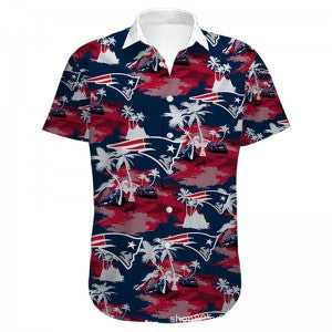 Hawaiian Short Sleeve Shirt New England Patriots jersey
