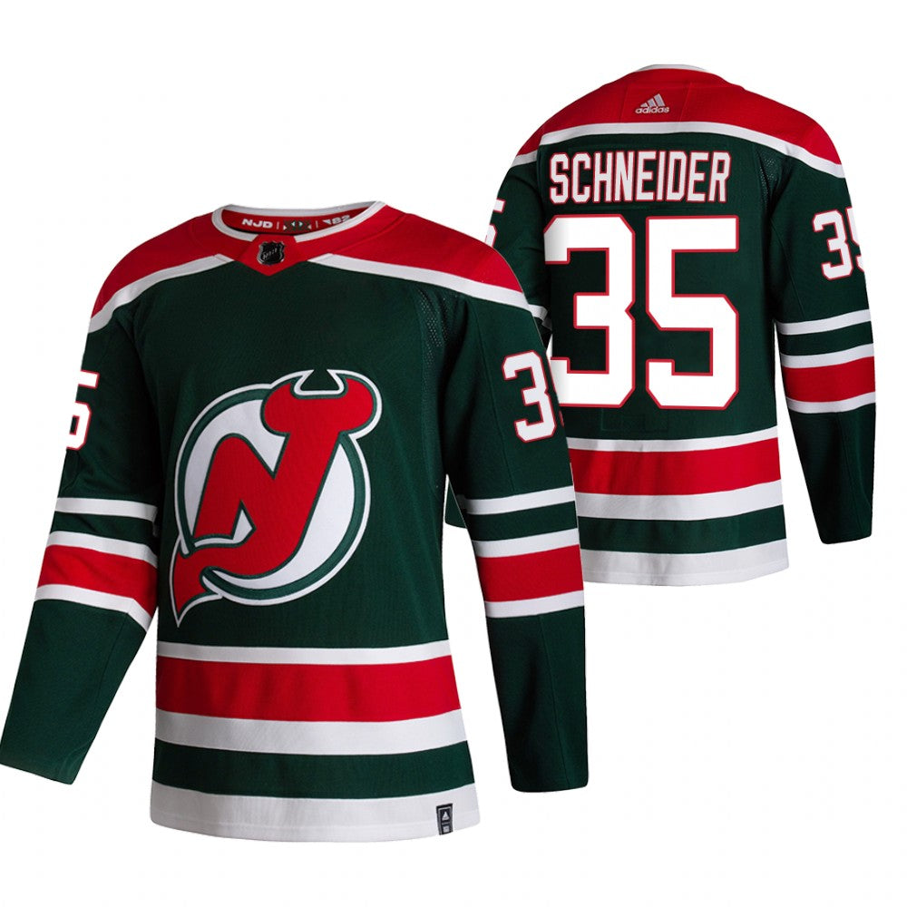 New Corey Schneider New Jersey Devils green Reverse Retro jersey