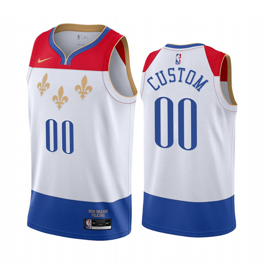Custom New Orleans Pelicans white jersey