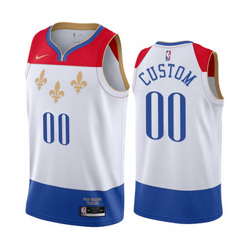 Custom New Orleans Pelicans white jersey