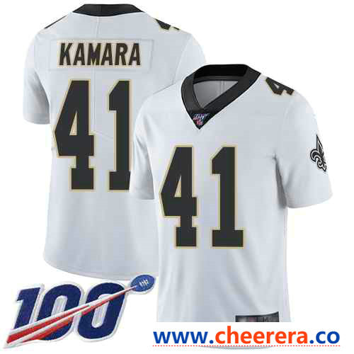 Alvin Kamara New Orleans Saints white Vapor jersey