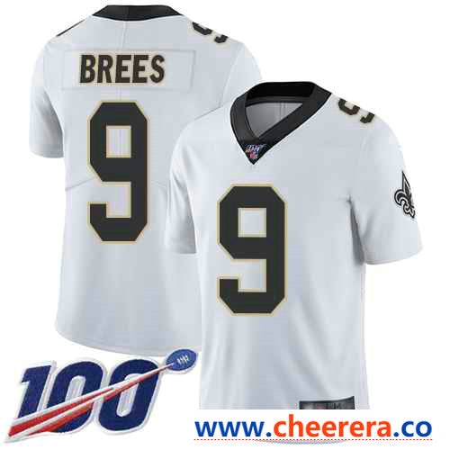 Drew Brees New Orleans Saints white Vapor jersey