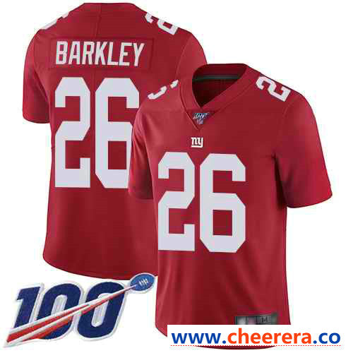 Saquon Barkley New York Giants red Vapor jersey