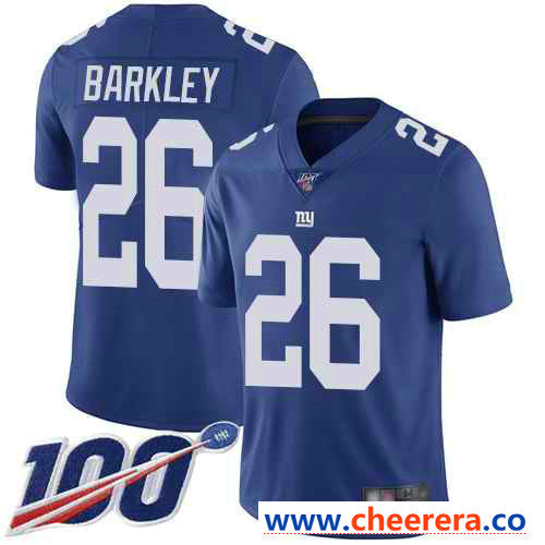 Saquon Barkley New York Giants royal Vapor jersey