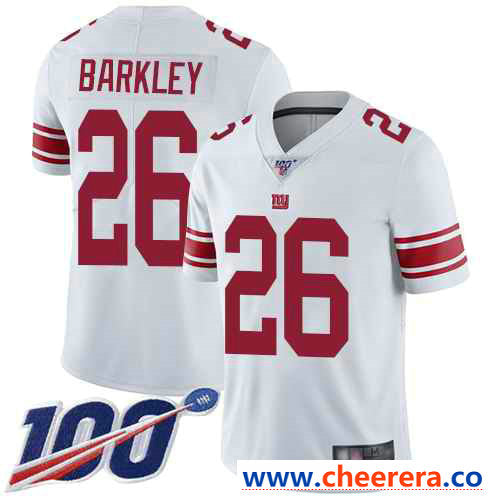 Saquon Barkley New York Giants white Vapor jersey