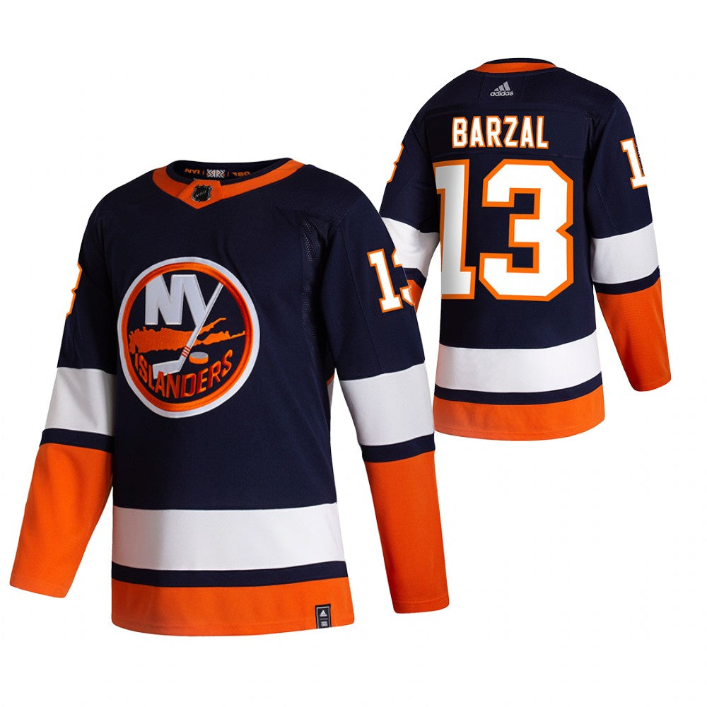 Mathew Barzal New York Islanders navy Reverse Retro jersey