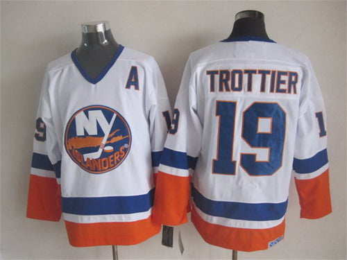 Bryan Trottier New York Islanders white Throwback jersey