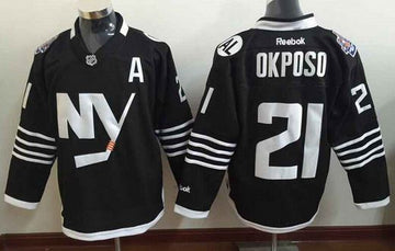 Kyle Okposo New York Islanders black Alternate jersey