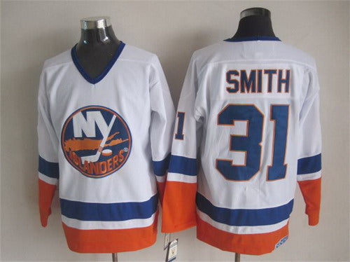 Billy Smith New York Islanders white Throwback jersey