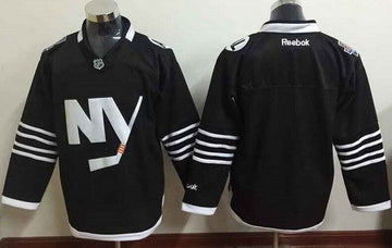 Custom New York Islanders black Alternate jersey