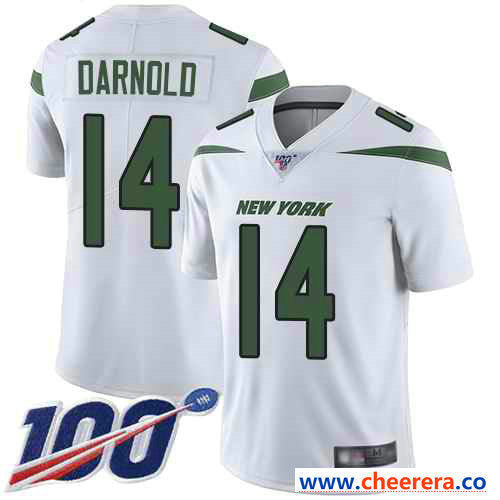 Sam Darnold New York Jets white Vapor jersey
