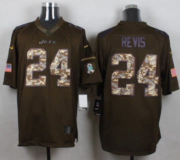 Darrelle Revis New York Jets green Salute To Service jersey
