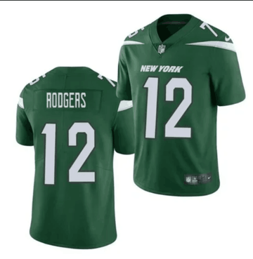 Aaron Rodgers New York Jets green jersey