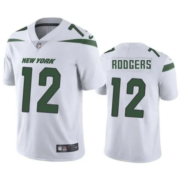 Aaron Rodgers New York Jets white jersey