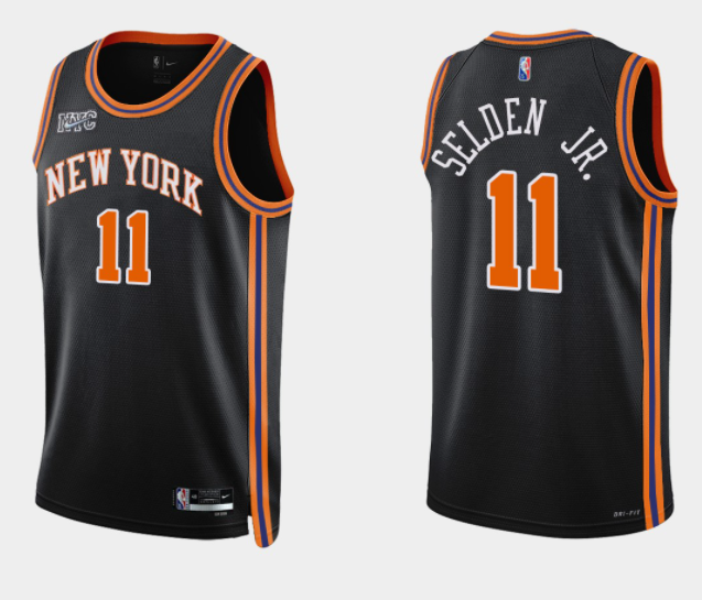 Wayne Selden Jr New York Knicks black jersey