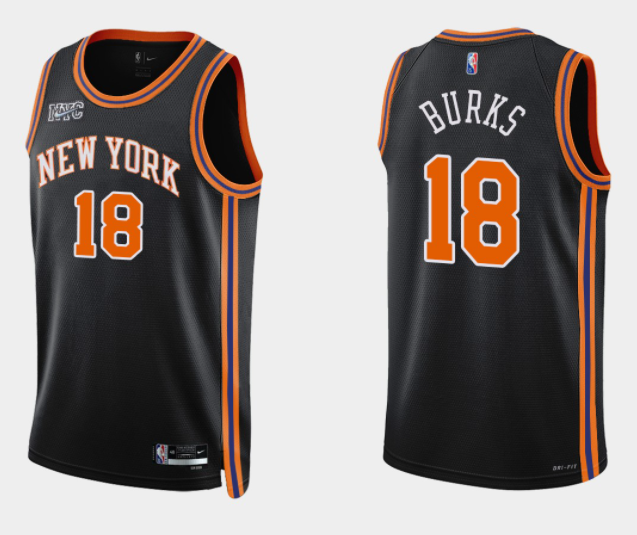 Alec Burks New York Knicks black jersey