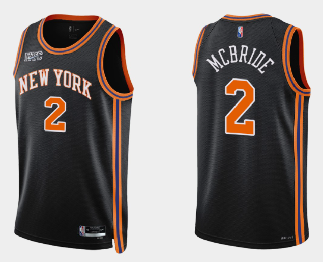 Miles McBride New York Knicks black jersey