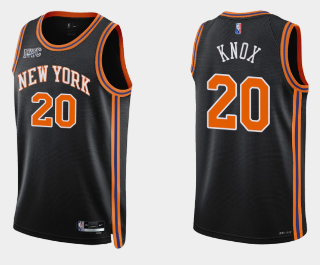 Kevin Knox New York Knicks black jersey