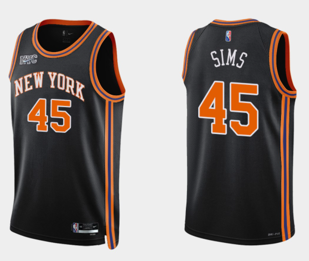Jericho Sims New York Knicks black jersey