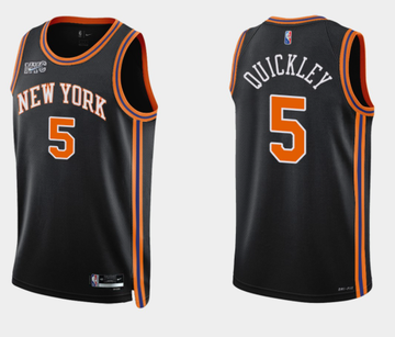 Immanuel Quickley New York Knicks black jersey