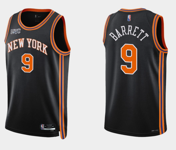 RJ Barrett New York Knicks black jersey