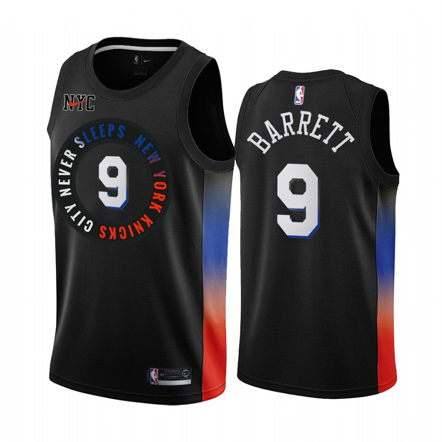 Barrett New York Knicks black jersey