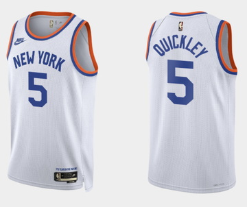 Immanuel Quickley New York Knicks white Classic jersey