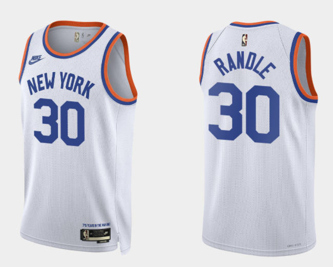 Julius Randle New York Knicks white Classic jersey