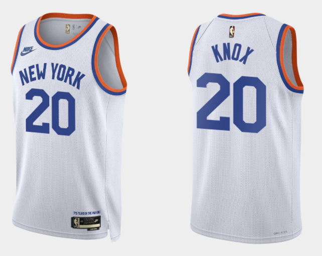 Kevin Knox New York Knicks white Classic jersey