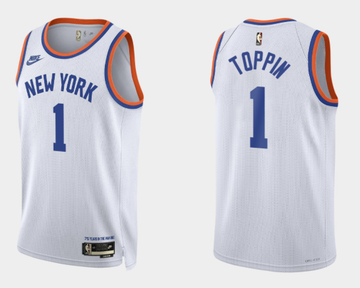 Obi Toppin New York Knicks white Classic jersey