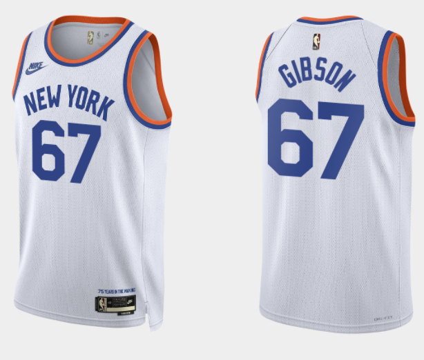 Taj Gibson New York Knicks white Classic jersey