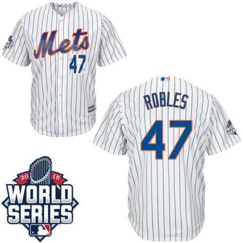 Hansel Robles New York Mets white Authentic jersey