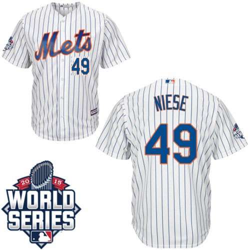 Jon Niese New York Mets white Authentic jersey