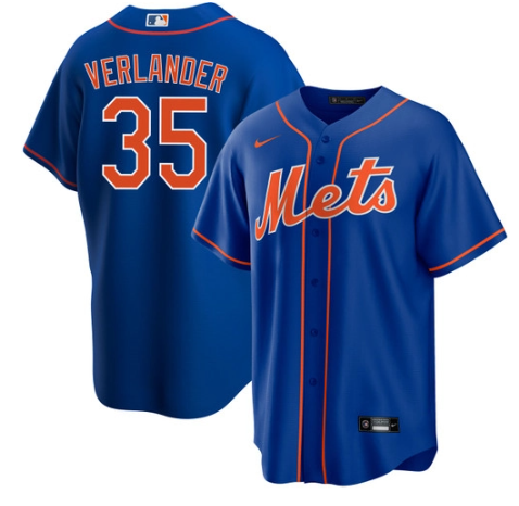 Justin Verlander New York Mets royal jersey