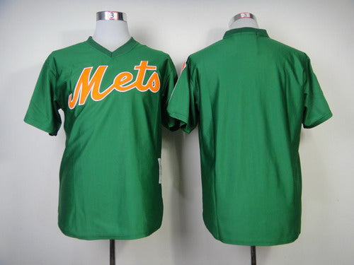 Custom New York Mets green Throwback jersey