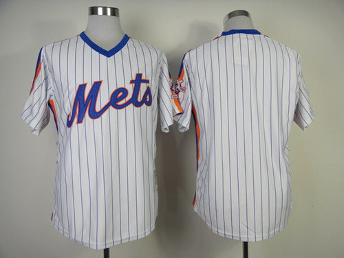 Custom New York Mets white Throwback jersey