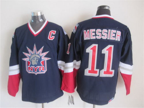 Mark Messier New York Rangers navy Throwback jersey