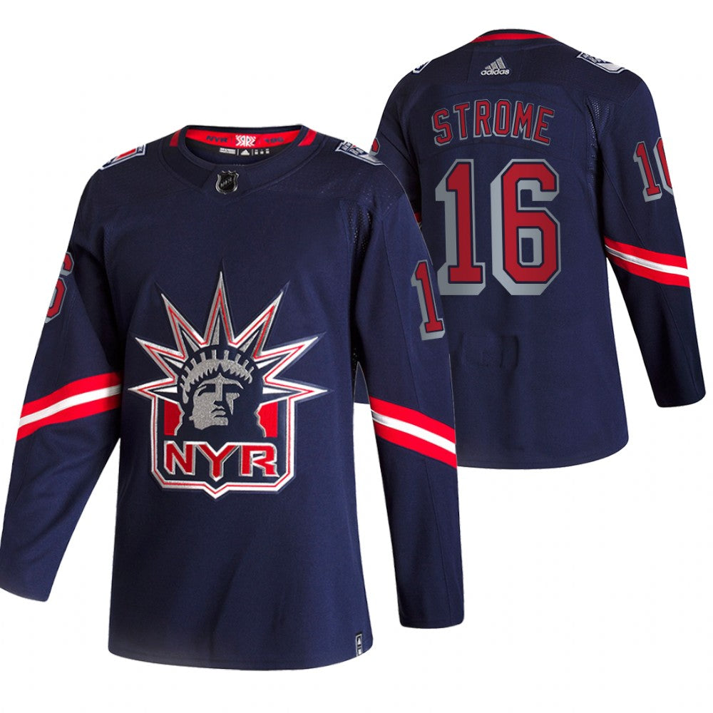 Ryan Strome New York Rangers navy Reverse Retro jersey