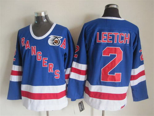 Brian Leetch New York Rangers blue Throwback jersey