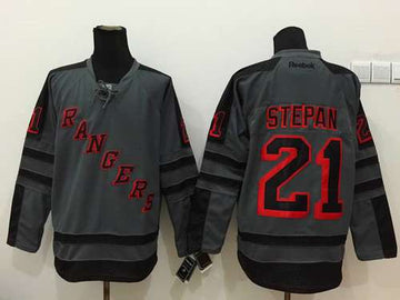 Derek Stepan New York Rangers charcoal jersey