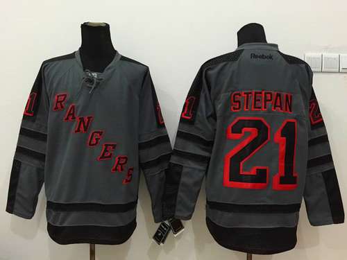 Derek Stepan New York Rangers charcoal jersey
