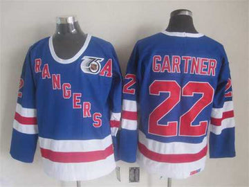 Mike Gartner New York Rangers blue Throwback jersey