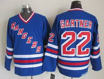 Mike Gartner New York Rangers blue Throwback jersey