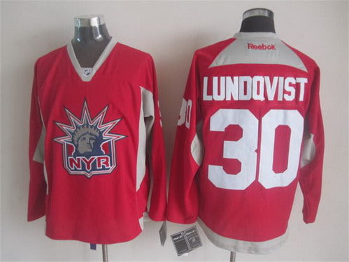 Henrik Lundqvist New York Rangers red jersey